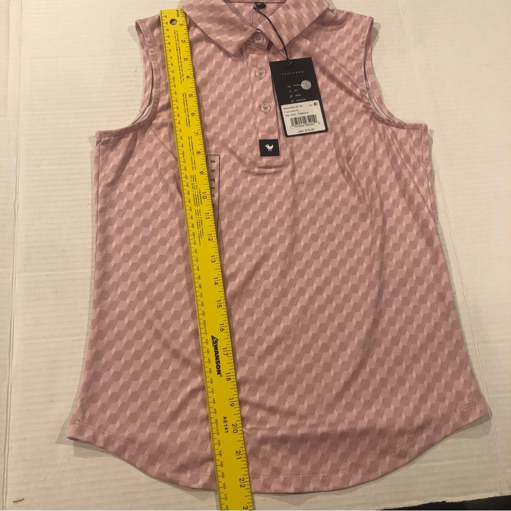 Bad Birdie Women's Size XS Core Polo SL Sleeveless Golf Geo Chip Petaluma - Picture 7 of 8